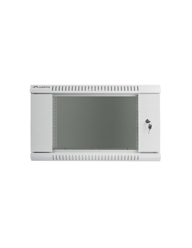 Szafa Jednosekcyjna Lanberg Wf01-6606-10S (6U  368Mm / 600Mm / 600 Mm  Wisząca  Szklane  19''  Kolor Szary)