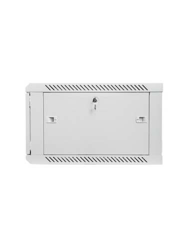 Szafa Jednosekcyjna Lanberg Wf01-6606-10S (6U  368Mm / 600Mm / 600 Mm  Wisząca  Szklane  19''  Kolor Szary)