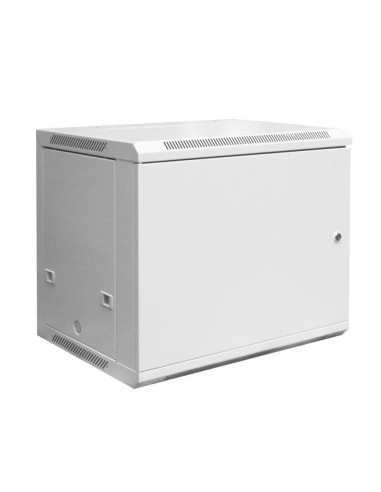 Szafa Sieciowa Wisząca 19" 9U Rack 600X450, Drzwi Pełne, Szary, Niedzielona, Złożona, 60Kg