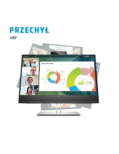 Hp E24Mv G4 60,5 Cm (23.8") 1920 X 1080 Px Monitor Full Hd Czarny, Srebrny