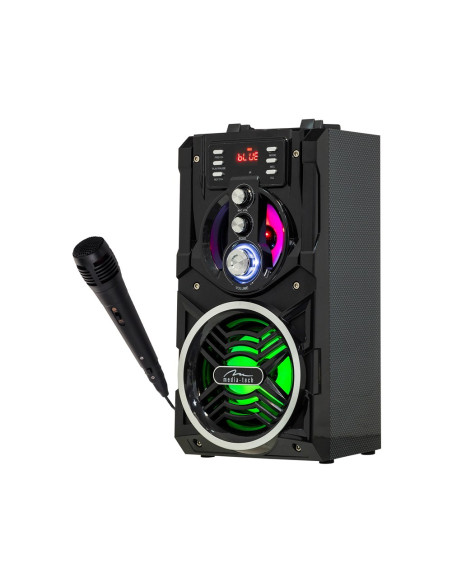 Media-Tech Partybox Bt-Kompaktowy Głosnik Bluetooth Stereo Z Wbudowanym Głosnikiem Basowym, Funkcja Karaoke Mt3150