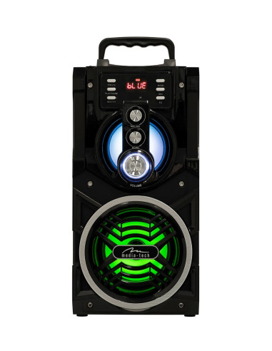 Media-Tech Partybox Bt-Kompaktowy Głosnik Bluetooth Stereo Z Wbudowanym Głosnikiem Basowym, Funkcja Karaoke Mt3150