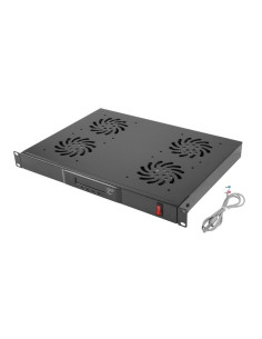 Lanberg Panel Wentylacyjny 1U Lcd 19" Z Termostatem 4 Wentylatory 230V Ak-1503-B 2