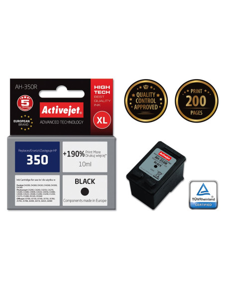 Activejet Ah-350R Tusz (Zamiennik Hp 350 Cb335Ee  Premium  10 Ml  Czarny)