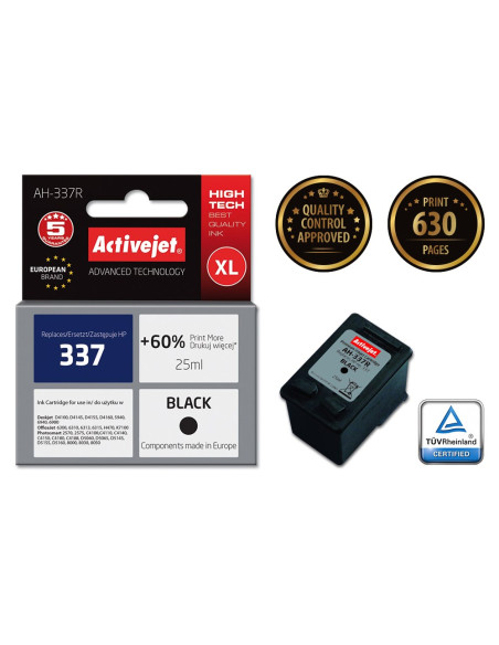 Activejet Ah-337R Tusz  (Zamiennik Hp 337 C9364Ee  Premium  25 Ml  Czarny)