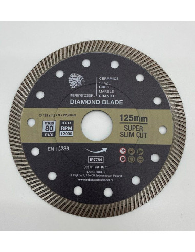 Tarcza Diamentowa 125Mm X 1,1Mm X 22,2Mm Super Slim Cut  /Indian Professional