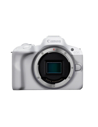 Canon Eos R50, White + Rf-S 18-45Mm F4.5-6.3 Is Stm Kit Bezlusterkowiec 24,2 Mp Cmos 6000 X 4000 Px Biały