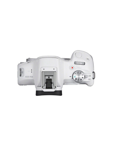 Canon Eos R50, White + Rf-S 18-45Mm F4.5-6.3 Is Stm Kit Bezlusterkowiec 24,2 Mp Cmos 6000 X 4000 Px Biały