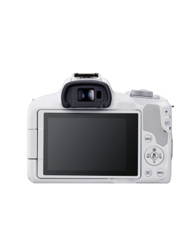 Canon Eos R50, White + Rf-S 18-45Mm F4.5-6.3 Is Stm Kit Bezlusterkowiec 24,2 Mp Cmos 6000 X 4000 Px Biały