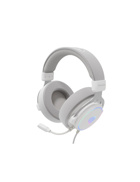 Genesis Neon 764 Zestaw Słuchawkowy Przewodowa Opaska Na Głowę Gaming Usb Typu-A Biały