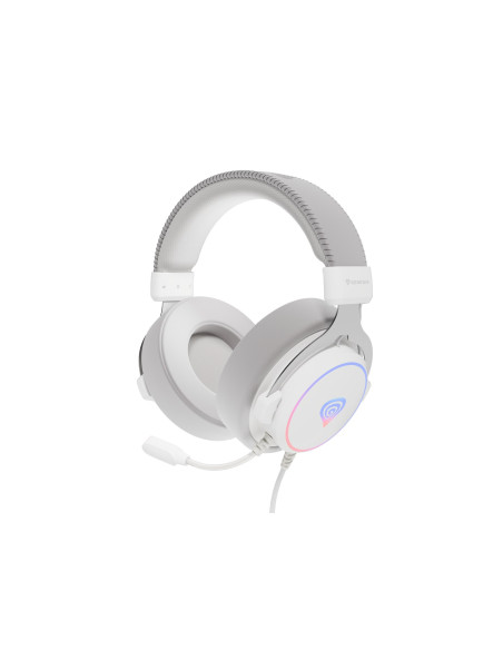 Genesis Neon 764 Zestaw Słuchawkowy Przewodowa Opaska Na Głowę Gaming Usb Typu-A Biały
