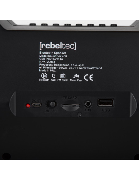 Głośnik Z Funkcją Bluetooth/Fm/Usb Rebeltec Soundbox 400