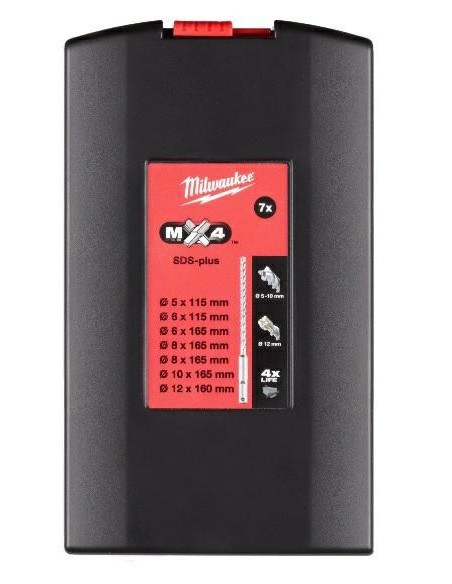 Milwaukee Wiertło Sds Plus Mx4 Kpl. 7Szt