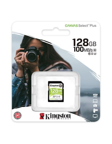Karta Pamięci Kingston Canvas Select Plus Sds2/128Gb (128Gb  Class U3, V30  Karta Pamięci)