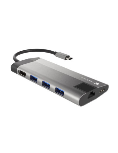 Natec Multiport Fowler Plus Usb-C, Hdmi 4K, Rj45