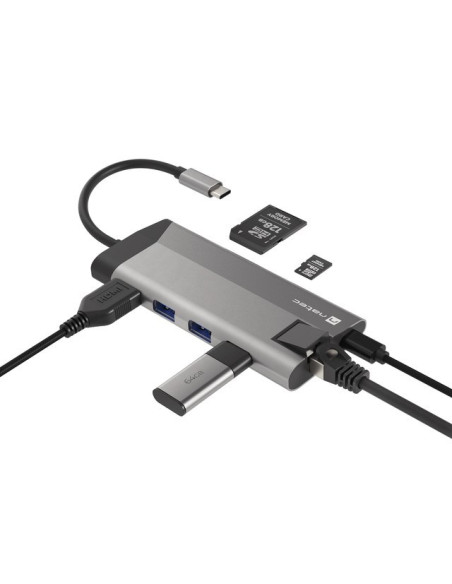 Natec Multiport Fowler Plus Usb-C, Hdmi 4K, Rj45