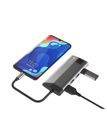 Natec Multiport Fowler Plus Usb-C, Hdmi 4K, Rj45