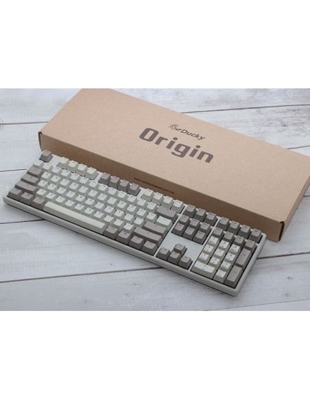 Ducky Origin Vintage Klawiatura Uniwersalne Usb Qwertz Niemiecki Szary