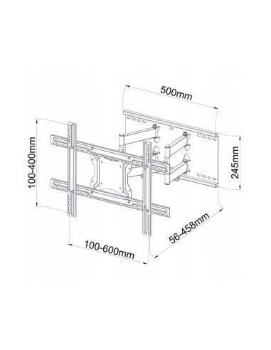 Uchwyt Ścienny Do Telewizora Art Ar-87 (Ścienne  40" - 80"  Max. 60Kg)