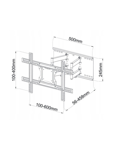 Uchwyt Ścienny Do Telewizora Art Ar-87 (Ścienne  40" - 80"  Max. 60Kg)
