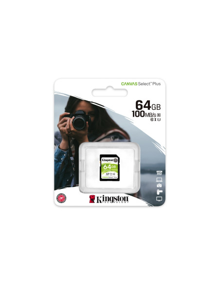 Karta Pamięci Kingston Canvas Select Plus Sds2/64Gb (64Gb  Class U1, V10  Karta Pamięci)