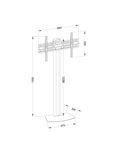 Techly Stojak Podłogowy Tv Led/Lcd 32-55 Cali 40Kg