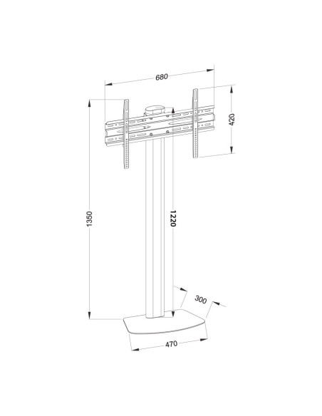 Techly Stojak Podłogowy Tv Led/Lcd 32-55 Cali 40Kg