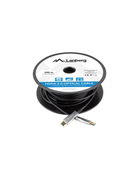 Lanberg Kabel Hdmi M/M V2.0 100M Optyczny Aoc Ca-Hdmi-20Fb-1000-Bk