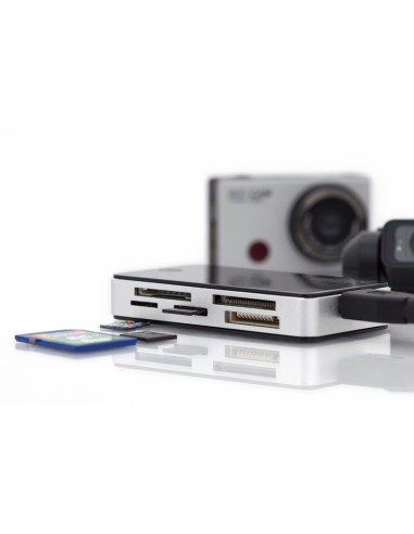 Czytnik Kart 5-Portowy Usb 3.0 Superspeed(All-In-One) Czarno-Srebrny