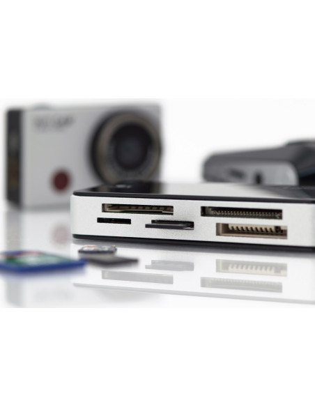 Czytnik Kart 5-Portowy Usb 3.0 Superspeed(All-In-One) Czarno-Srebrny
