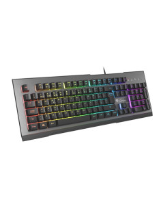 Genesis Rhod 500 Rgb Klawiatura Gaming Usb Qwerty Portugalski Czarny, Srebrny 2