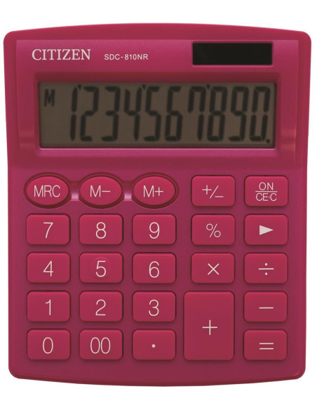 Citizen Kalkulator Biurowy Sdc-810Nrpke, 10-Cyfrowy, 127X105Mm, Różowy