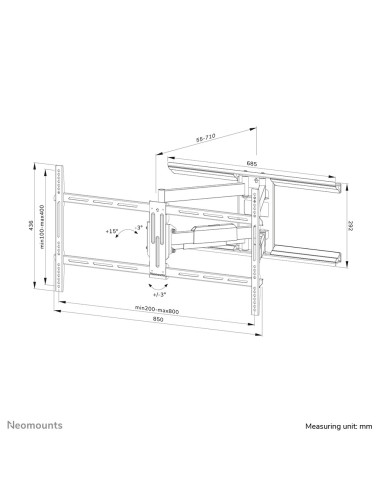 Uchwyt Ścienny Newstar Neomounts Wl40-550Bl18 Tv Set Acc Wall Mount