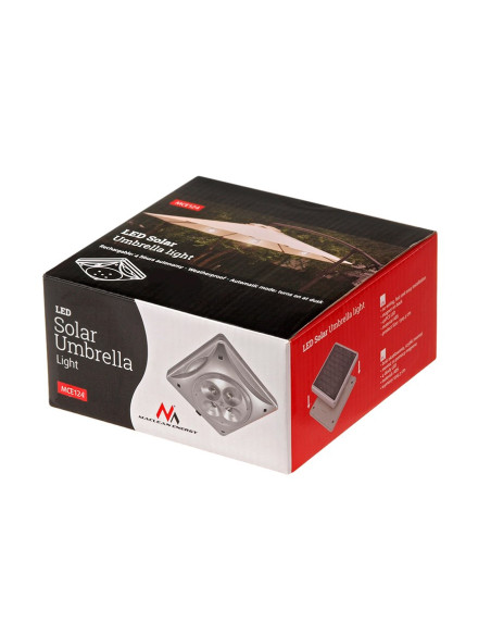 Wysokiej Jakości Lampa Solarna Z Czujnikiem Zmierzchu Pod Parasol Maclean Mce124