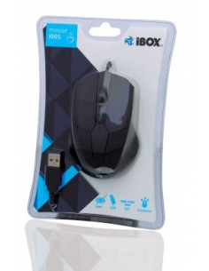 Mysz Ibox I005 Laserowa Przewodowa, Usb Imlaf005 (Laserowa  1600 Dpi  Kolor Czarny) 2