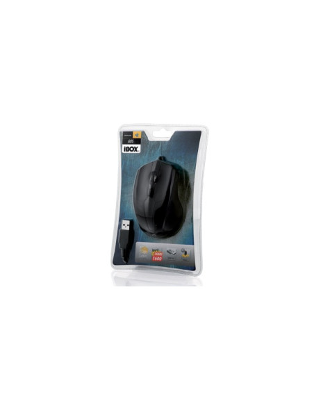 Mysz Ibox I005 Laserowa Przewodowa, Usb Imlaf005 (Laserowa  1600 Dpi  Kolor Czarny)