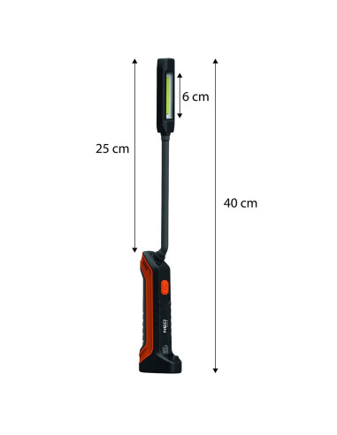 Lampa Warsztatowa Akumulatorowa 400 Lm Cob + Latarka