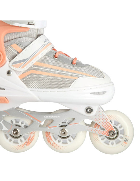 Łyżworolki Nils Extreme Nh18190 2W1 Biało-Różowe Rozm. S (29-33) Z Wymienną Płozą Hokejową