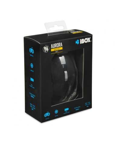 Mysz Komputerowa Ibox Aurora A-1 Imogs9031 (Optyczna  2400 Dpi  Kolor Czarny)