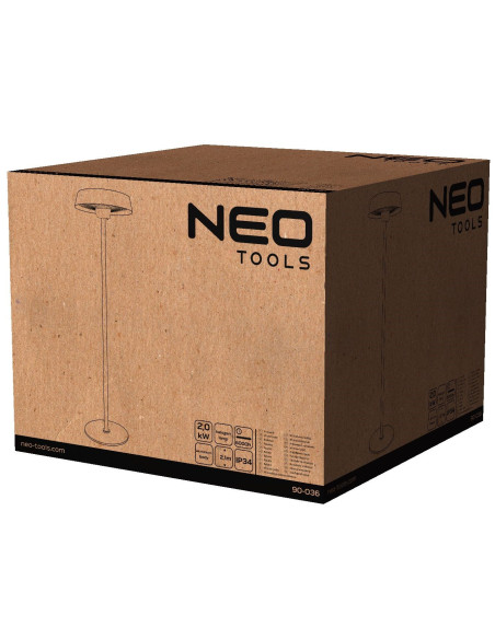 Aluminiowy Promiennik Stojący 1000W/2000W Neo Tools 90-036