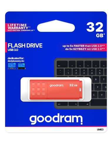 Pendrive Goodram Ume3 Ume3-0320O0R11 (32Gb  Usb 3.0  Kolor Pomarańczowy)