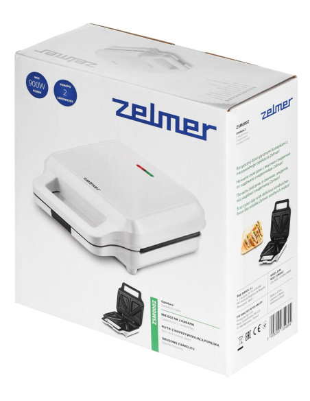 Opiekacz 900W Biały Zelmer Zsm0002