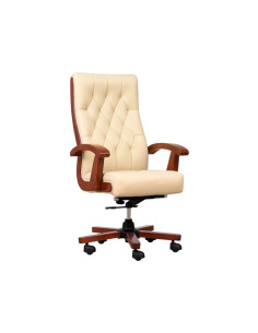 Fotel Skórzany Consul Kremowy