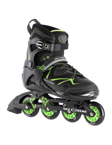 Łyżworolki Nils Extreme Na9022 Czarno-Zielone Rozm. 40