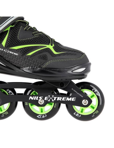 Łyżworolki Nils Extreme Na9022 Czarno-Zielone Rozm. 40