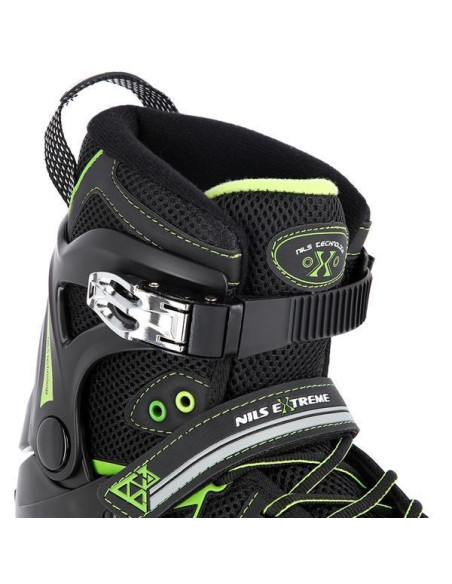 Łyżworolki Nils Extreme Na9022 Czarno-Zielone Rozm. 40