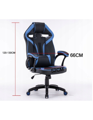 Fotel Obrotowy Gamingowy Krzesło Drift Niebieski