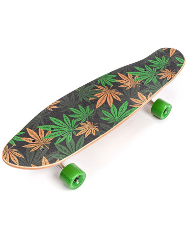 Deskorolka Meteor Cannabis Zielono-Brązowo-Pomarańczowa 22595