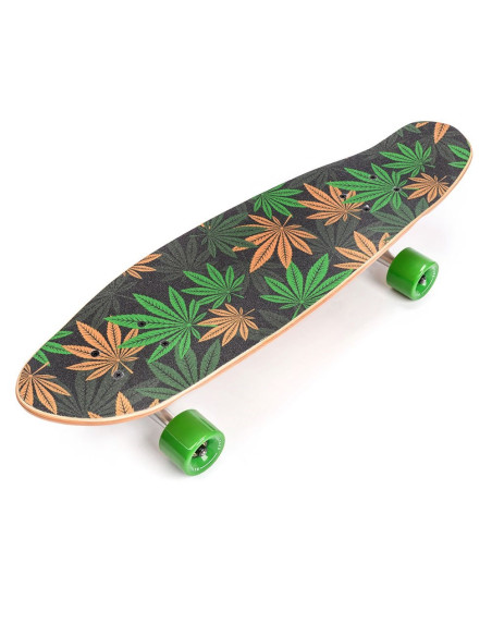 Deskorolka Meteor Cannabis Zielono-Brązowo-Pomarańczowa 22595