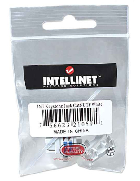 Intellinet Moduł Keystone Rj45 Utp Cat6 Biały 2105